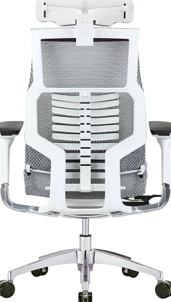Raynor® Powerfit Ergonomic Mesh High-Back Executive Office Chair, Gray/White