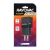 Rayovac USB-A and USB-C Car Charger, Black, RV2423