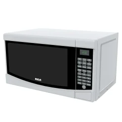 RCA Countertop Microwave Oven With Glass Turntable, 0.7 Cu. Ft., White