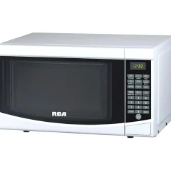 RCA Countertop Microwave Oven With Glass Turntable, 0.7 Cu. Ft., White