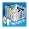 Really Useful Box® Plastic Storage Container, 42 Liters, 12" x 14" x 20", Clear