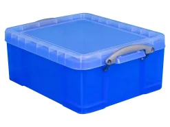 Really Useful Box® Plastic Storage Container With Built-In Handles And Snap Lid, 17 Liters, 17 1/4
