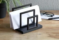 Realspace® Acadia Wood/Metal Letter Sorter, 6-1/4