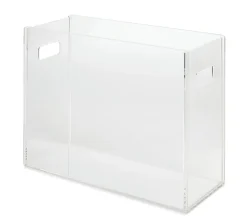 Realspace® Acrylic File Box With Hanging Folders, Letter Size, 12-1/2" x 5-1/4" x 10-1/4", Clear