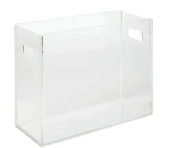 Realspace® Acrylic File Box With Hanging Folders, Letter Size, 12-1/2" x 5-1/4" x 10-1/4", Clear