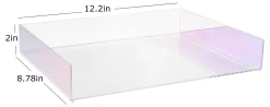 Realspace® Acrylic Paper Tray, 2"H x 12"W x 8-3/4"D, Clear/Iridescent