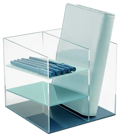Realspace® Acrylic Slot Desk Organizer, 6