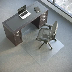 Realspace™ Advantage Commercial Pile Chair Mat, Wide Lip, 45" x 53", Clear
