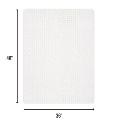 Realspace™ All-Pile Studded Chair Mat, 36" x 48", Clear