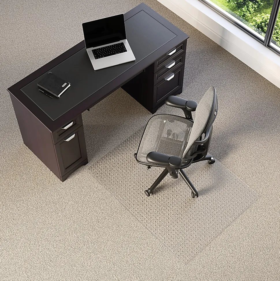 Realspace™ All-Pile Studded Chair Mat, 36" x 48", Clear