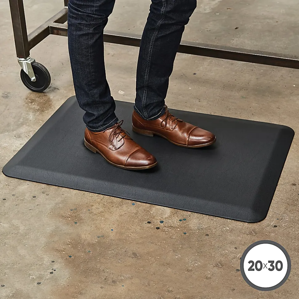 Realspace™ Anti-Fatigue Mat For All Floor Types, 20" x 30", Black