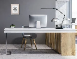 Realspace⢠Architect Desk Lamp, Adjustable, 21-1/2"H, Black/Silver