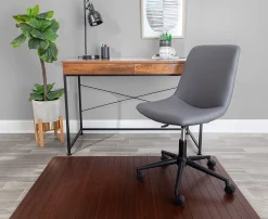 Realspace™ Bamboo Chair Mat, 48” x 52”, Brown