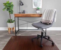 Realspace™ Bamboo Chair Mat, 48” x 52”, Brown
