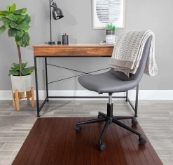 Realspace™ Bamboo Chair Mat, 42” x 48”, Brown