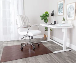 Realspace™ Bamboo Chair Mat, 42” x 48”, Brown