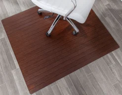 Realspace™ Bamboo Chair Mat, 42” x 48”, Brown