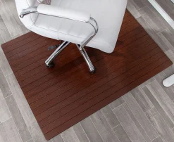 Realspace™ Bamboo Chair Mat, 36” x 48”, Brown