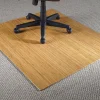 Realspace® Bamboo Roll-Up Chair Mat, 48" x 52", Natural