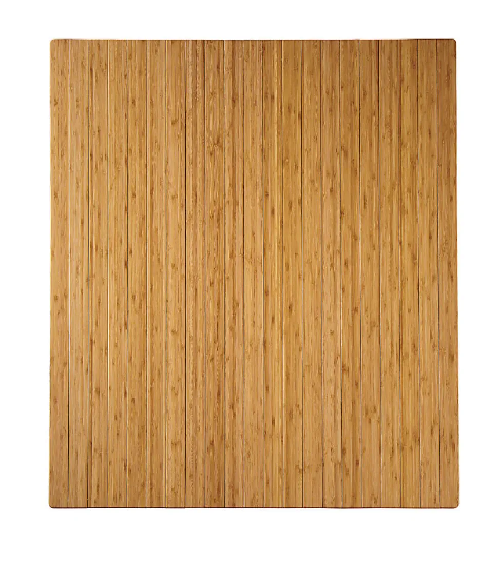 Realspace® Bamboo Roll-Up Chair Mat, 48" x 52", Natural