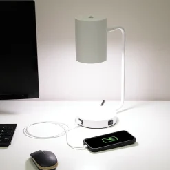 Realspace™ Barsi Desk Lamp With USB Charging Port, 14