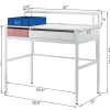 Realspace® Baywick 37"W Student Computer Desk With Height-Adjustable Legs And Mobile File Cabinet, White
