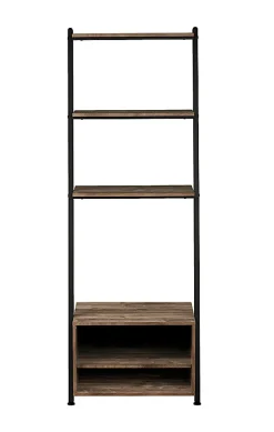 Realspace® Belling 73"H Leaning 3-Shelf Bookcase, Modern Oak
