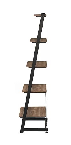 Realspace® Belling 73"H Leaning 5-Shelf Bookcase, Modern Oak