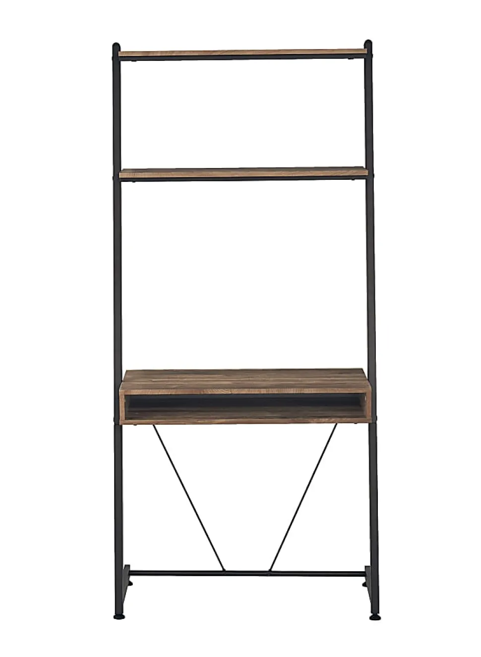 Realspace® Belling 35"W Leaning Computer Desk, Modern Oak