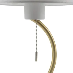 Realspace™ Belsi Executive Shaded Desk Lamp With USB-Charging Port, 19"H, White