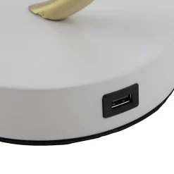 Realspace™ Belsi Executive Shaded Desk Lamp With USB-Charging Port, 19