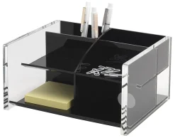 Realspace® Black Acrylic Desk Organizer