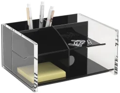 Realspace® Black Acrylic Desk Organizer