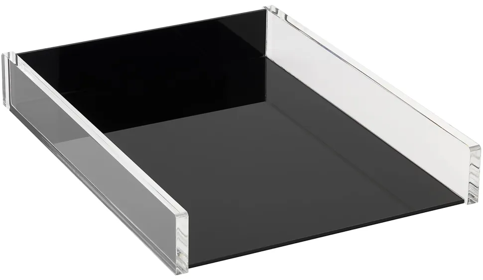 Realspace® Black Acrylic Paper Tray, Letter Size