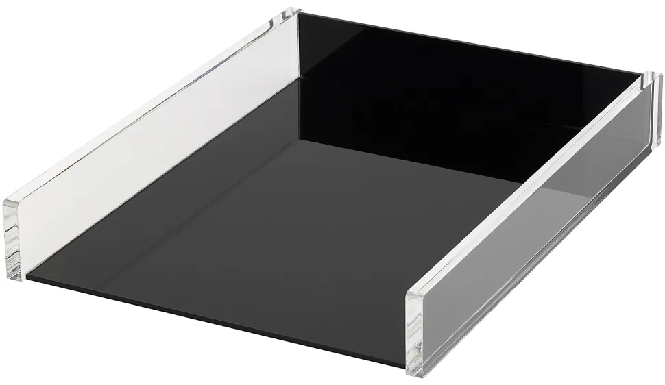 Realspace® Black Acrylic Paper Tray, Letter Size
