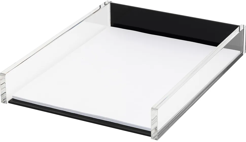 Realspace® Black Acrylic Paper Tray, Letter Size