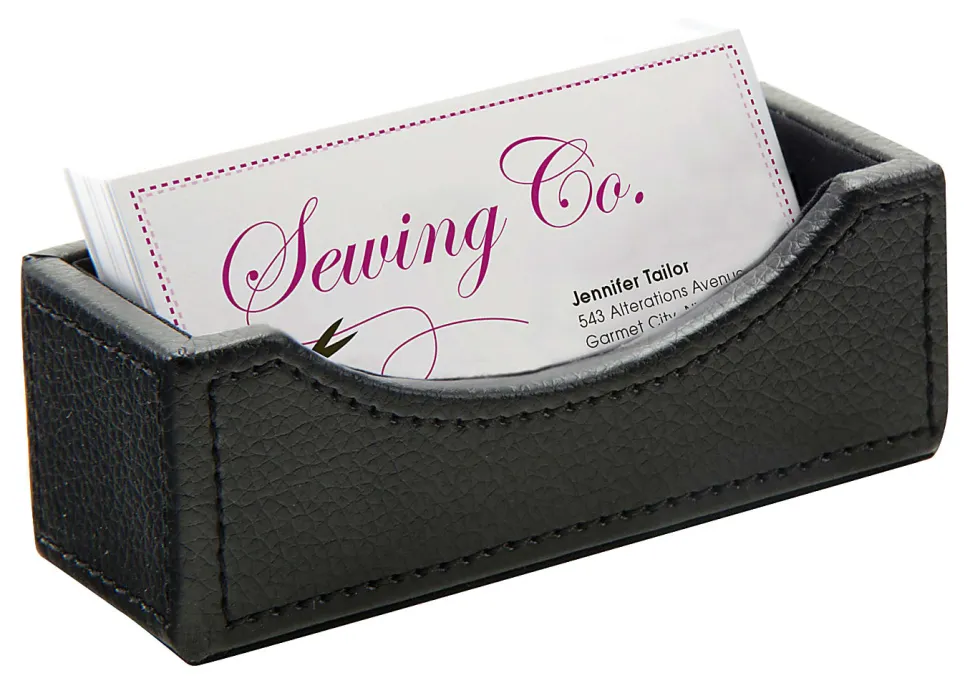 Realspace® Black Faux Leather Business Card Holder