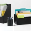 Realspace® Black Faux Leather Desk Valet