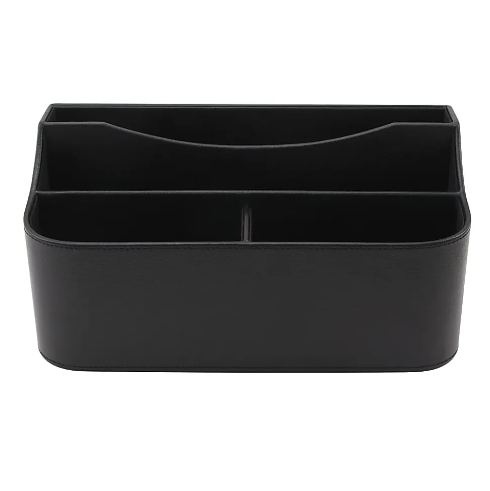 Realspace® Black Faux Leather Desk Valet