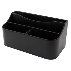 Realspace® Black Faux Leather Desk Valet