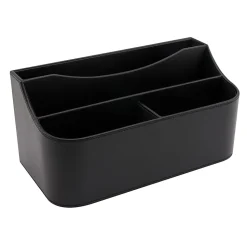 Realspace® Black Faux Leather Desk Valet