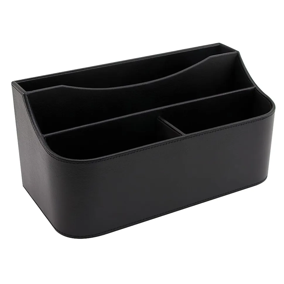 Realspace® Black Faux Leather Desk Valet