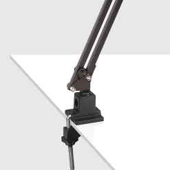 Realspace™ Bretino LED Magnifier Desk Lamp With Mounting Clamp, 22"H, Black