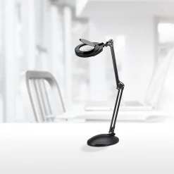 Realspace™ Bretino LED Magnifier Desk Lamp With Mounting Clamp, 22