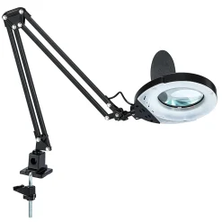 Realspace™ Bretino LED Magnifier Desk Lamp With Mounting Clamp, 22