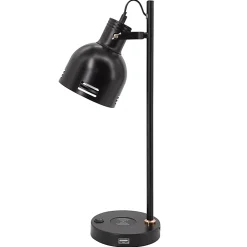Realspace™ Brevins LED Desk Lamp With Wireless Charger And USB Port, 20-1/2