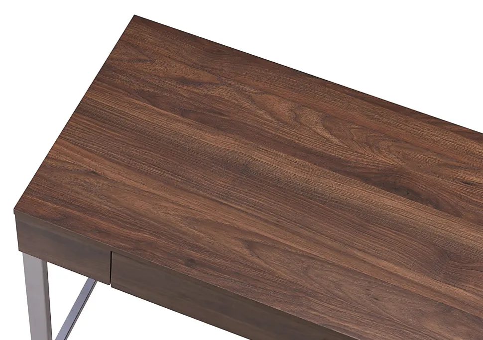Realspace® Brezio 47"W Computer Desk With Mobile File Cabinet, Brown