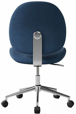 Realspace® Brigsley Fabric Low-Back Task Chair, Blue/Chrome