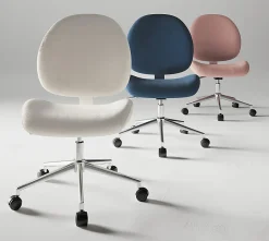 Realspace® Brigsley Fabric Low-Back Task Chair, Blue/Chrome