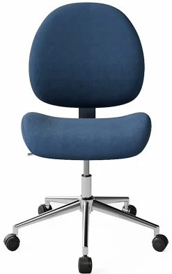 Realspace® Brigsley Fabric Low-Back Task Chair, Blue/Chrome
